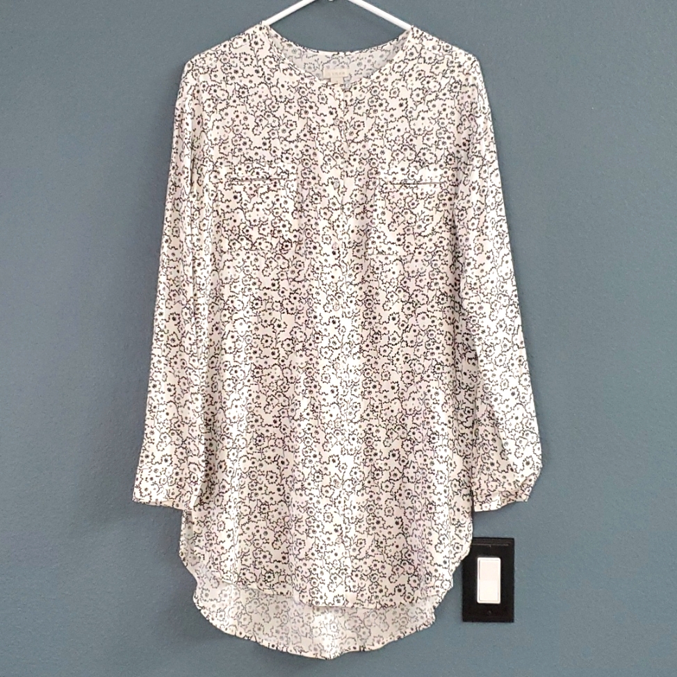 Hinge Long Button Down Blouse